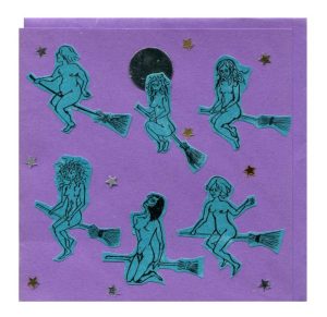 Flying Witches. Anya Toropov. Collage. Greetings Card